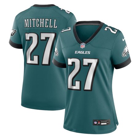 Womens #27 Quinyon Mitchell Midnight Green Philadelphia Eagles Team Game Jersey